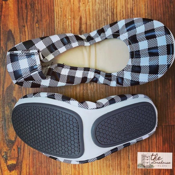 Storehouse Flats White and Black Plaid - Picture 5 of 5